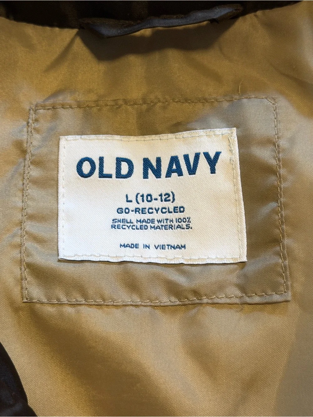 Old Navy Brown Puffer Vest
